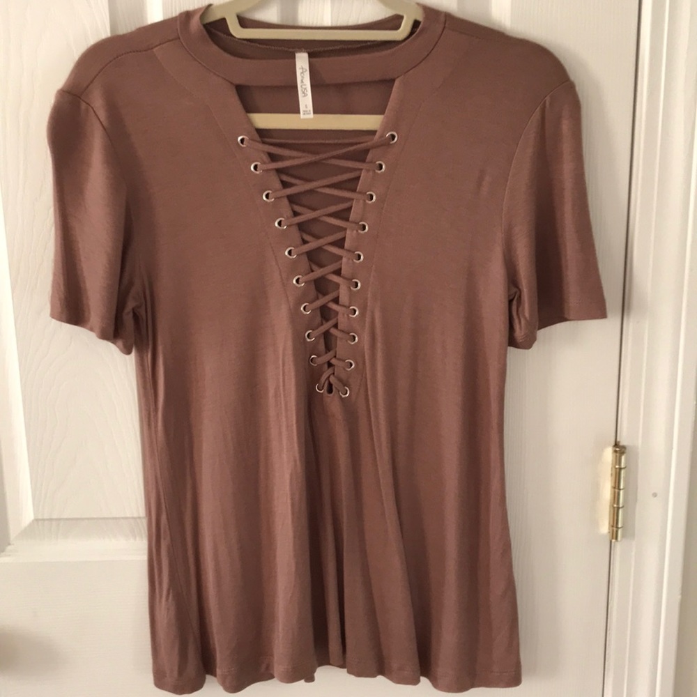 Lace up T-shirt